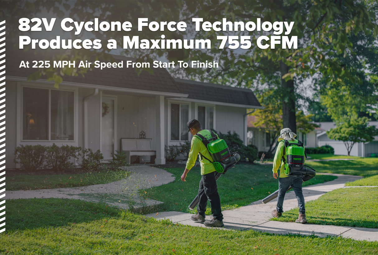 Optimus 82v 36N BP Blower with (2) 8Ah Batteries and Dual Port Charger | BB361-82DP