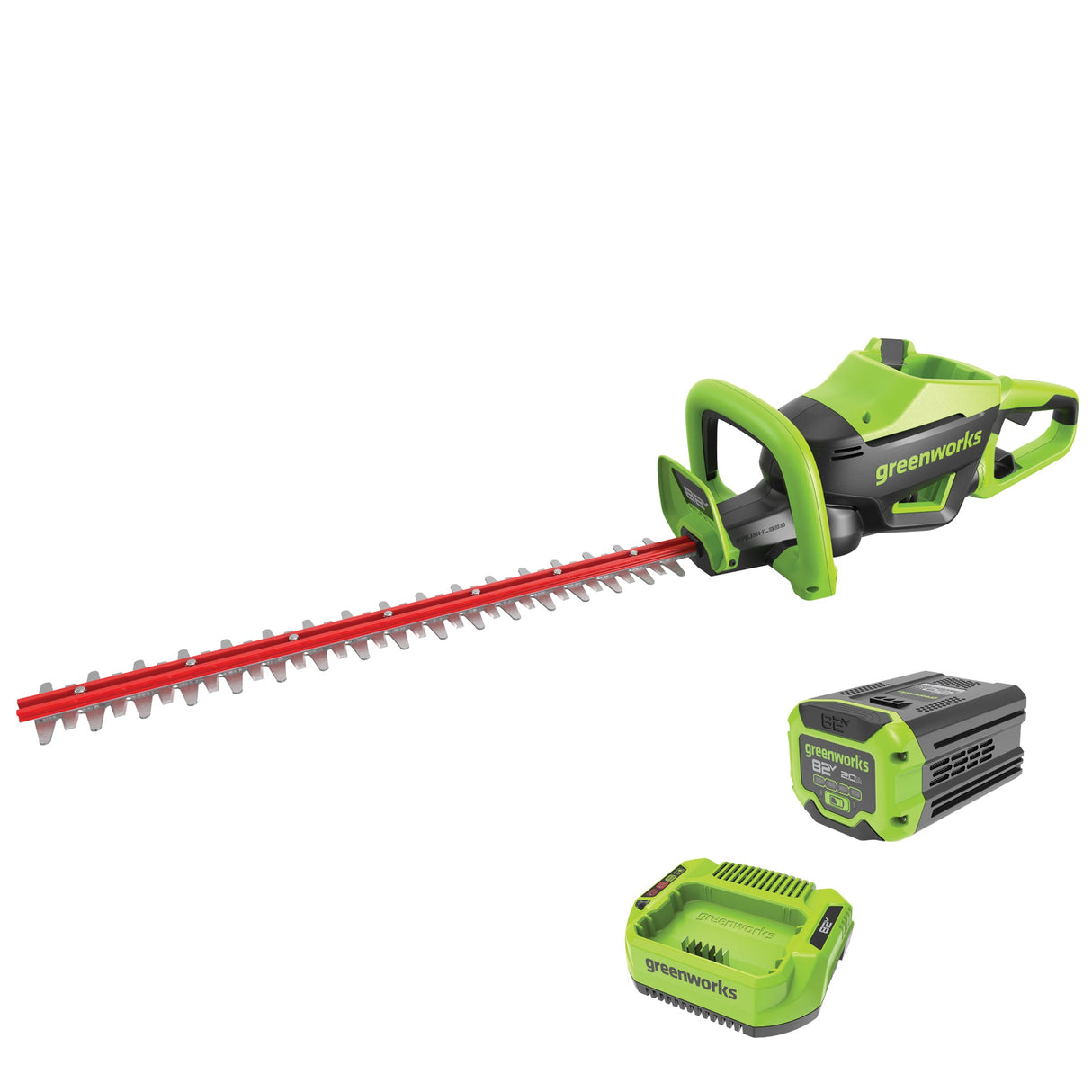 82V 24" Hedge Trimmer with 2Ah Battery and Single Port Charger | HT82210