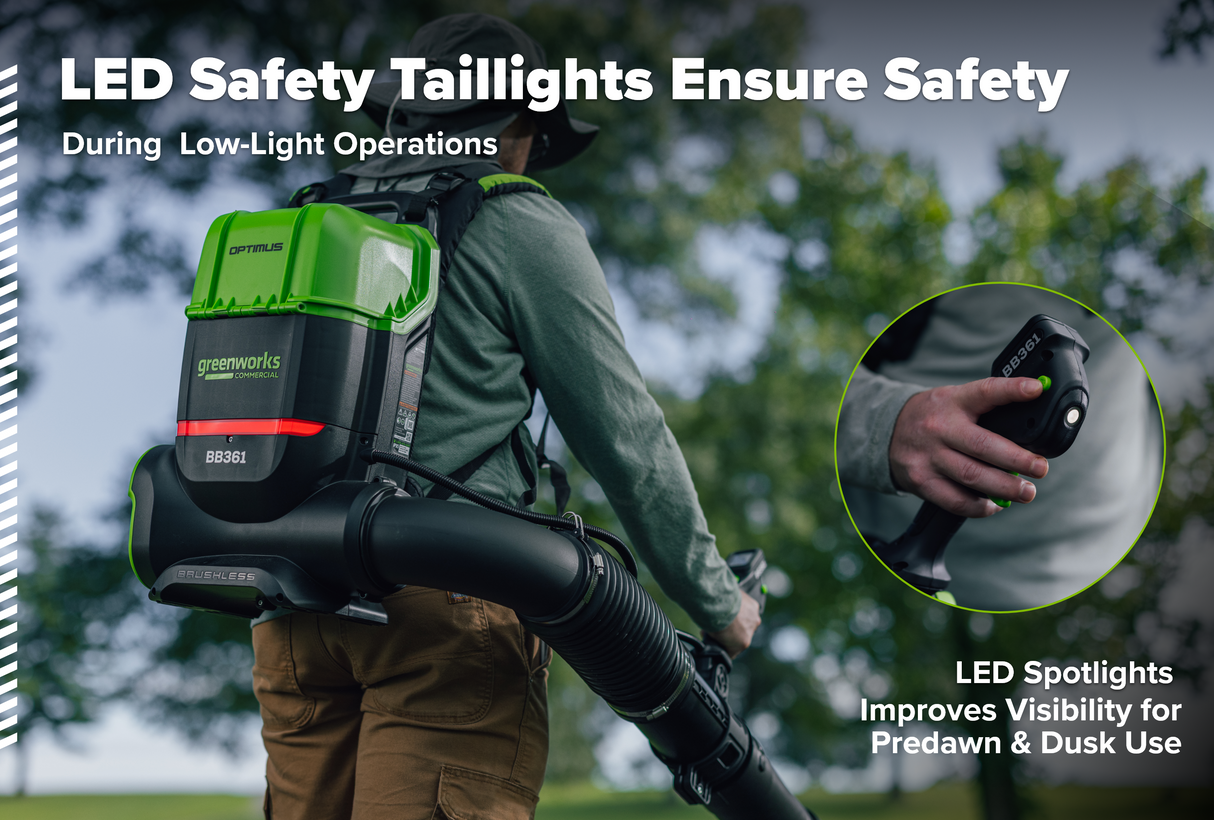 Optimus 82v 36N BP Blower with (2) 8Ah Batteries and Dual Port Charger | BB361-82DP